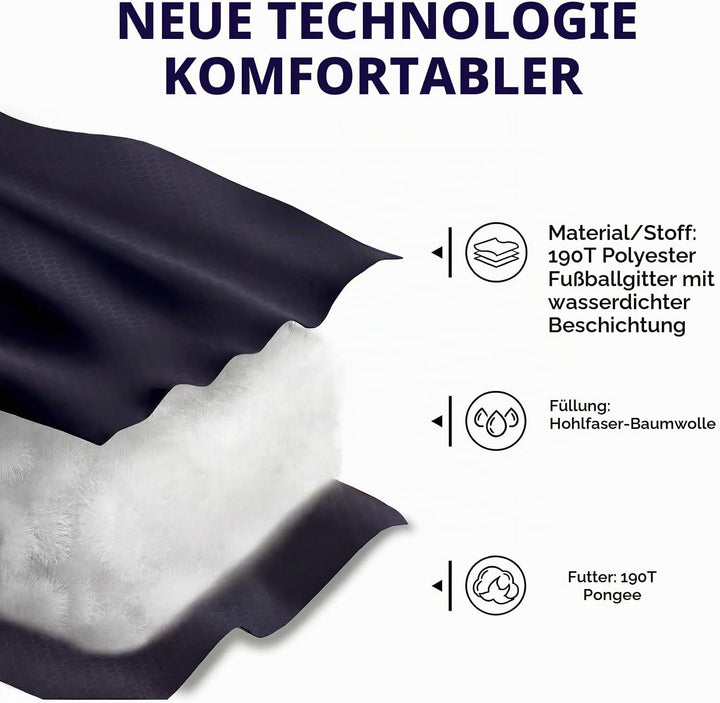Schlafsack 3-4 Jahreszeiten -5°C bis 15°C (500GSM / 2kg), Winterschlafsack Outdoor für Erwachsene &amp;