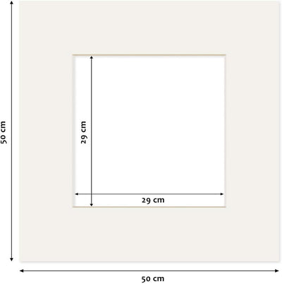 PHOTOLINI Passepartout Karton, 1,5 mm, säurefrei, alterungsbeständig, Schrägschnitt - Präsentation &