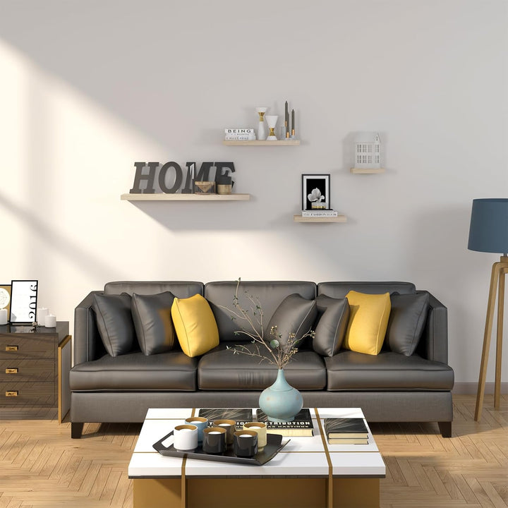 EUGAD Wandregal Wandboard 2er Set Hängeregal Holz Board Modern Eiche Gelb 25x23x3,8cm 0112QJ-2 Eiche