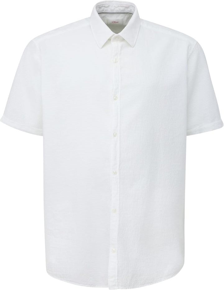 s.Oliver Herren Hemd Kurzarm 3XL Weiss, 3XL Weiss