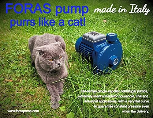 FORAS KM Serie Einzelrad-Kreiselpumpe, Gehäuse aus Gusseisen, extrem leise, für Haushalts-, Zivil- u