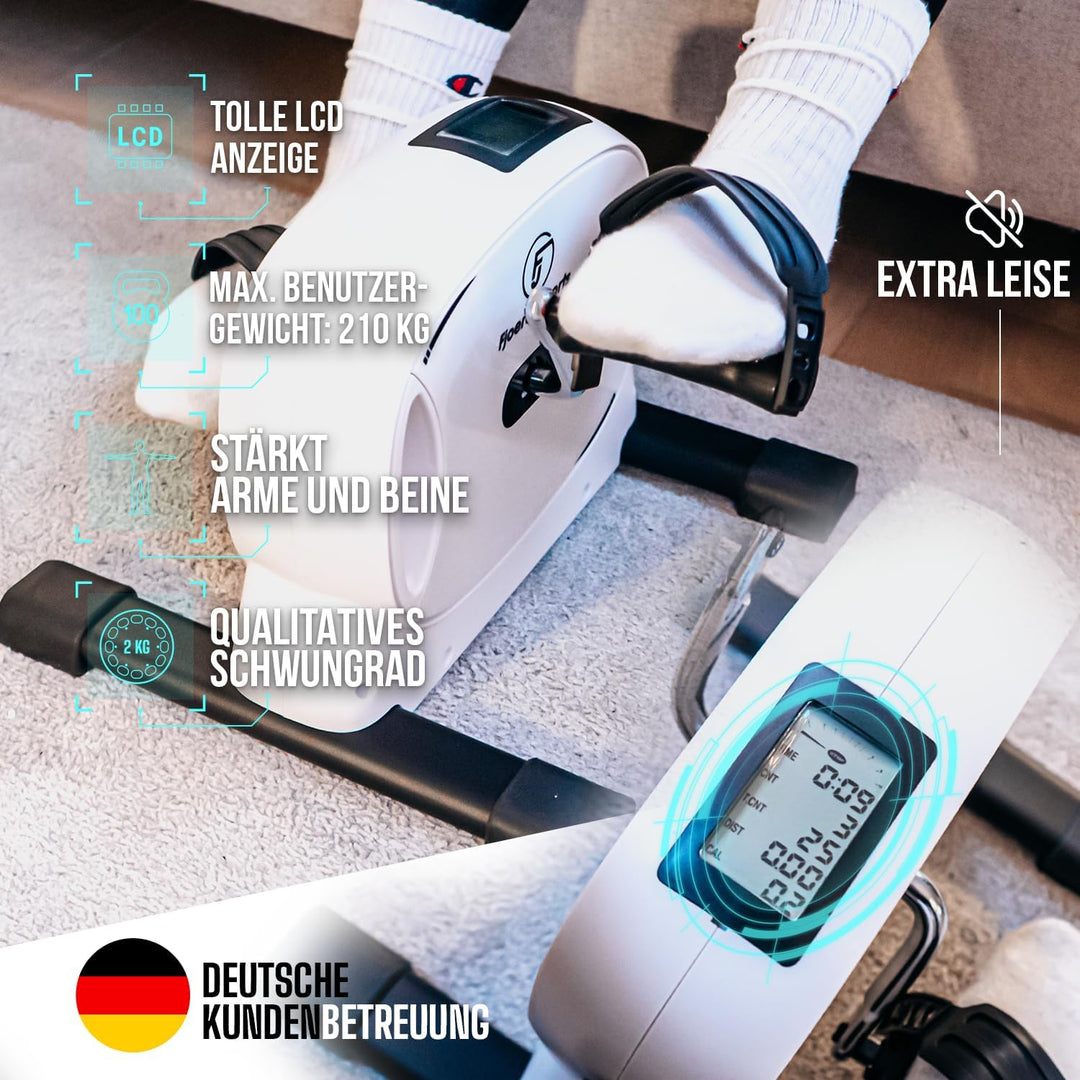 Arm- und Beintrainer, Mini-Heimtrainer, Bewegungstrainer, Training im Home-Office, mit Trainingsdisp