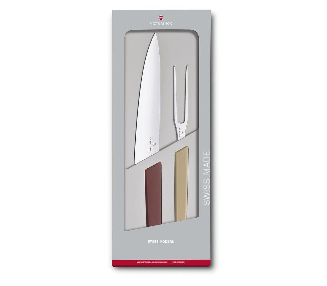 Victorinox, Swiss Modern, Profi Gemüsemesser-Set, 2-teilig, Extra Scharf, Rostfreier Stahl, Robuster