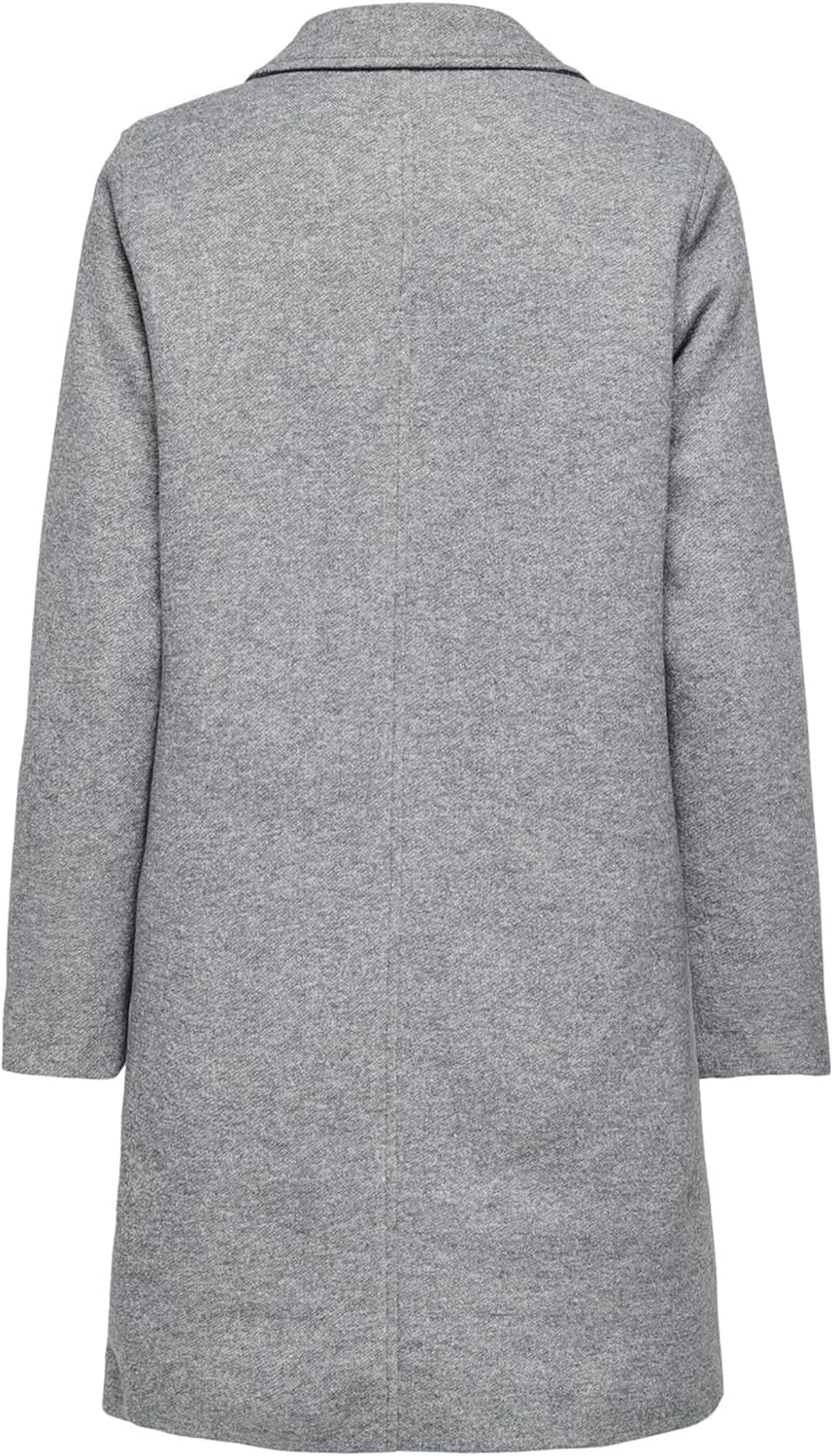 ONLY Damen Onlcarrie Bonded Coat OTW Noos Mantel S Light Grey Melange, S Light Grey Melange