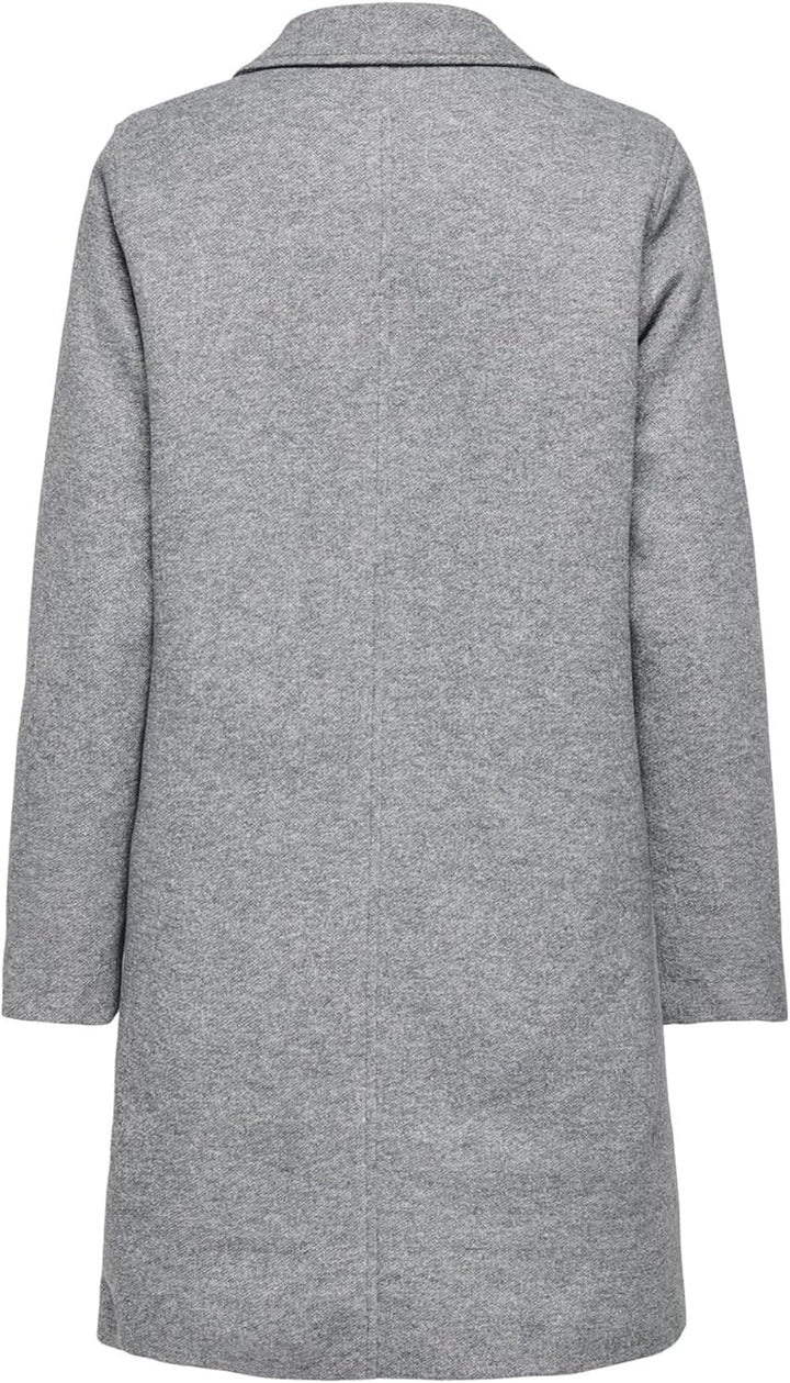 ONLY Damen Onlcarrie Bonded Coat OTW Noos Mantel S Light Grey Melange, S Light Grey Melange
