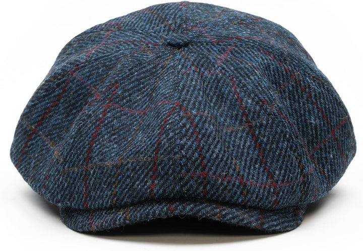 Sterkowski Shelby | 100% Harris Tweed Schiebermütze für Herren und Damen | Warm Elegant 8-Panel Zeit