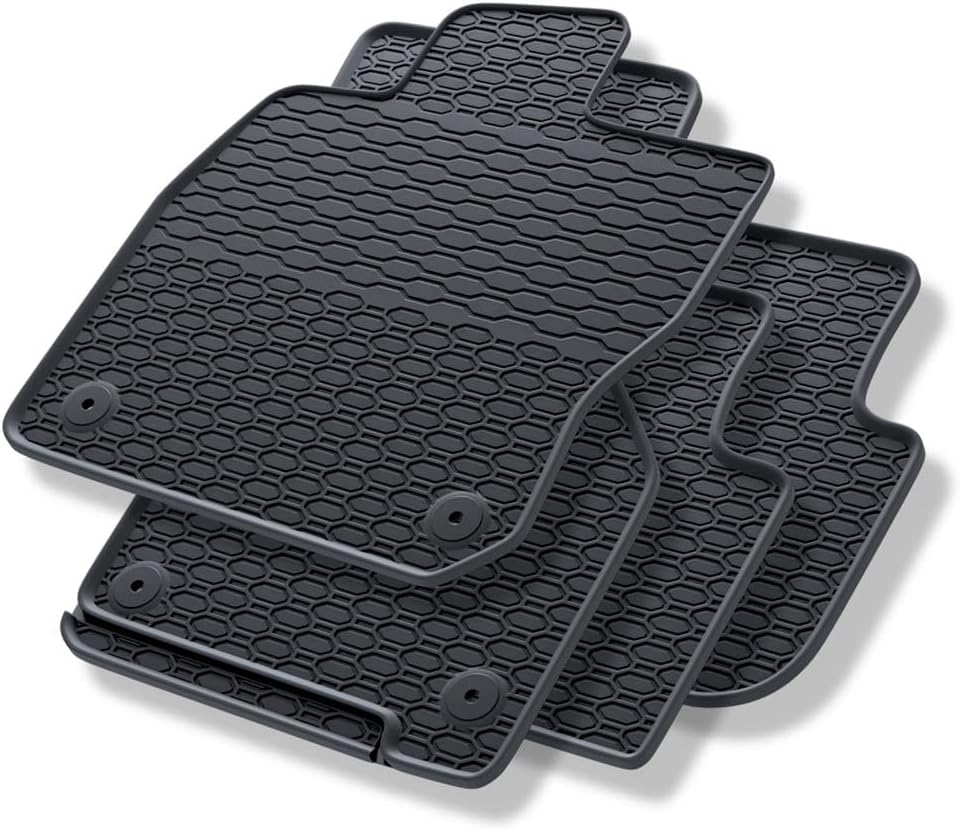 Mossa - Gummifussmatten Auto kompatibel mit Cupra Leon eTSI MHEV Sportstourer (2020- ) schwarz Gummi