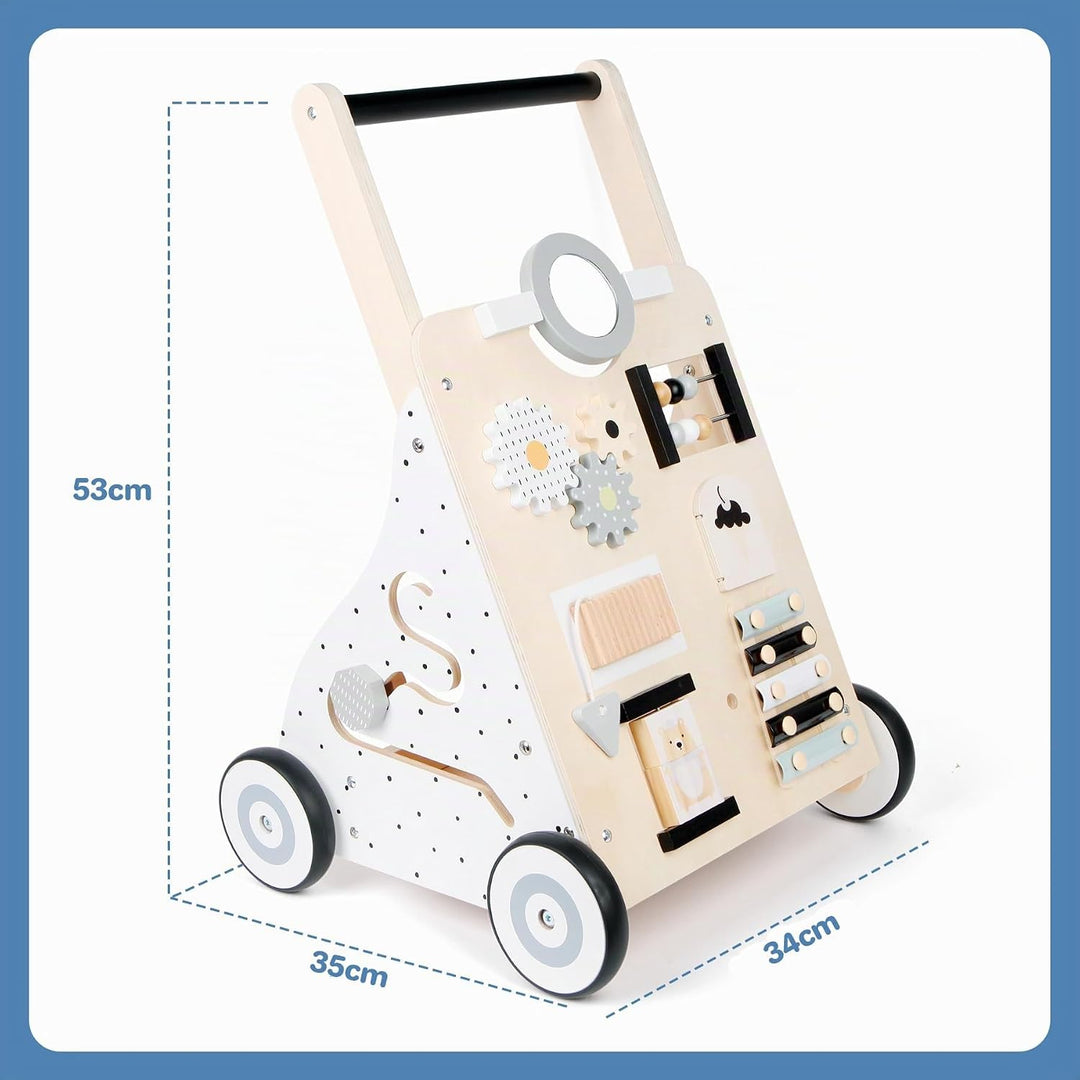 Asweets Lauflernwagen Holz, Montessori Spielzeug Multifunktion Baby Lauflernhilfe, Walking Lernwagen