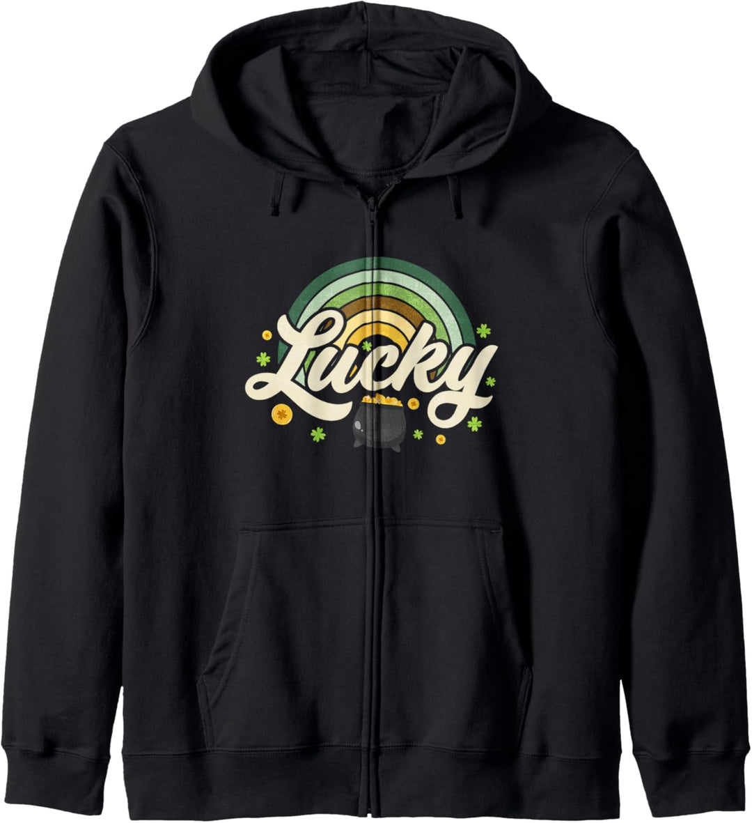 St. Patricks day Lucky Shamrock rainbow Kapuzenjacke