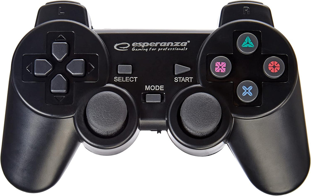 Esperanza EGG108K Wireless Gamepad 2,4Ghz PS3/PC USB Gladiator Schwarz