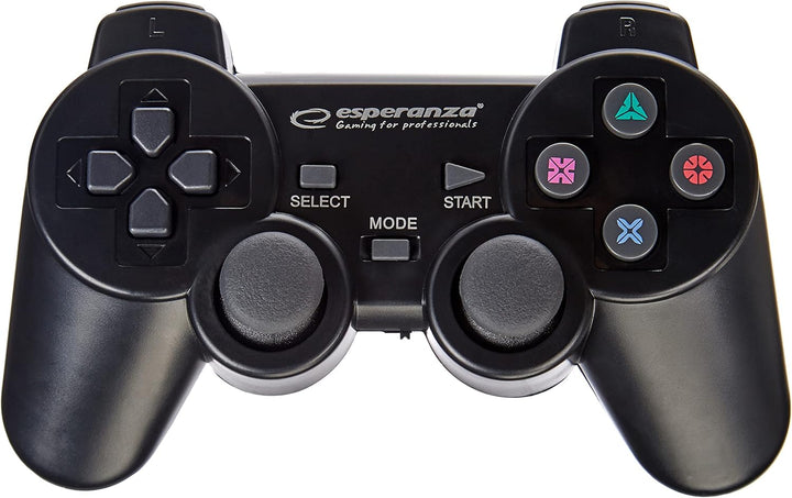 Esperanza EGG108K Wireless Gamepad 2,4Ghz PS3/PC USB Gladiator Schwarz