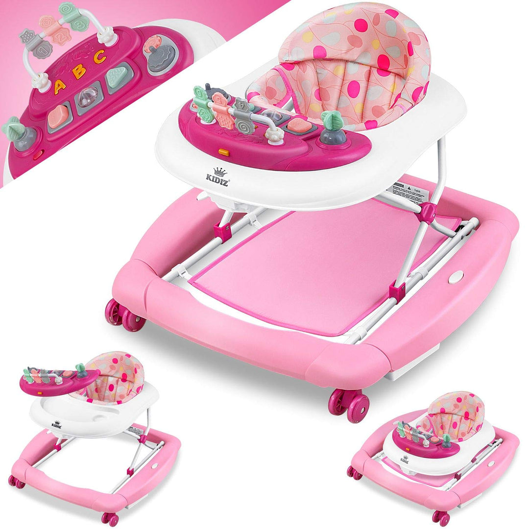 KIDIZ® 4in1 Lauflernhilfe Babywalker Spiel- und Lauflernwagen Gehfrei Schaukelfunktion Babywippe mit