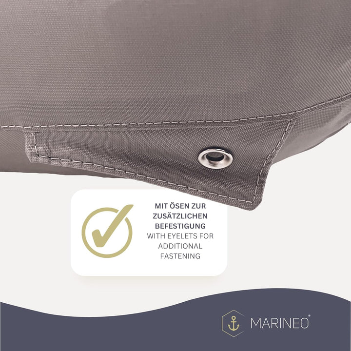 Marineo Schlauchbootsitz aufblasbar Bootssitz für Schlauchboot, grau (Deluxe - 94 cm Breite), 94 cm