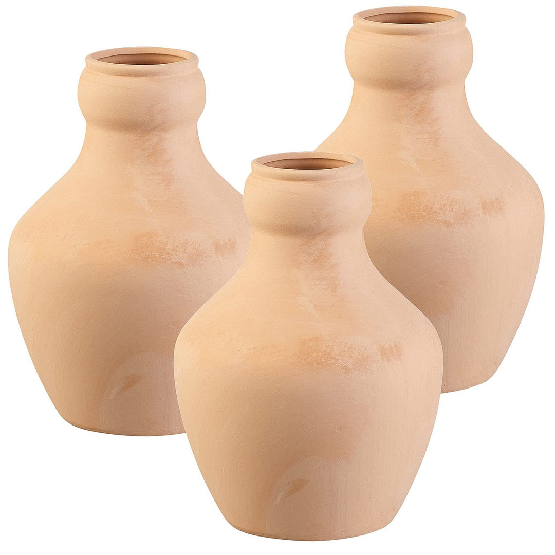 Royal Gardineer Olla 3 Liter: 3er-Set Terracotta-Bewässerungskugeln für Gartenbeete, 3 Liter (Bewäss