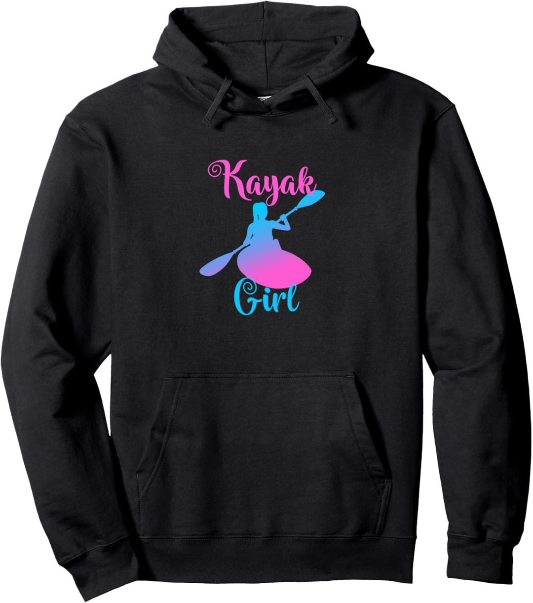 Kayak Girl Retro Kanu Rudern Geschenk Kajak Pullover Hoodie
