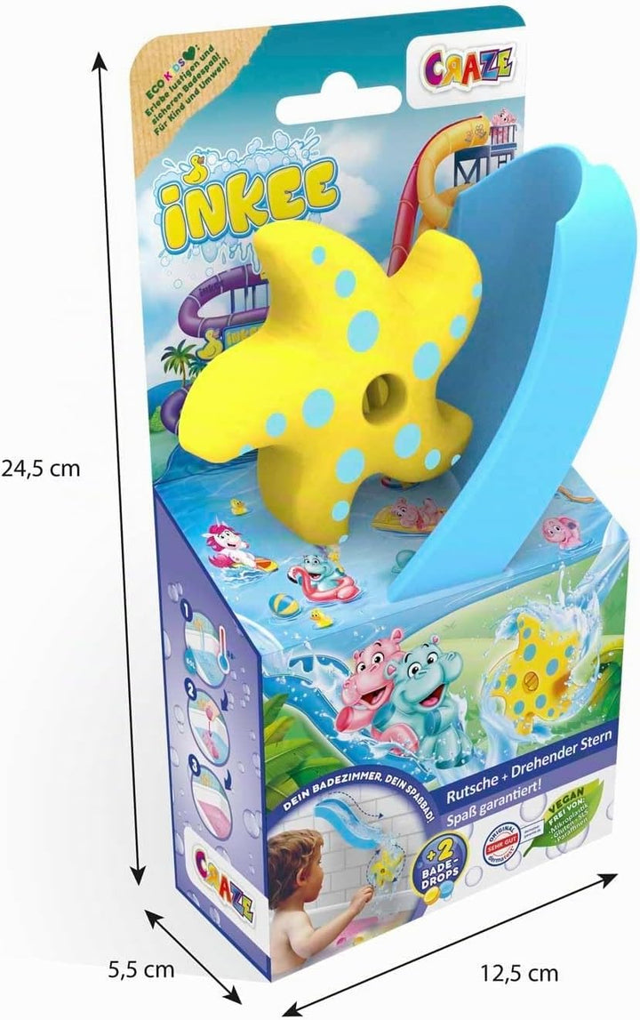 INKEE Toys Badeset - Badespielzeug für Kinder , Badewannenspielzeug Set mit Rutschen, rollenden Ster