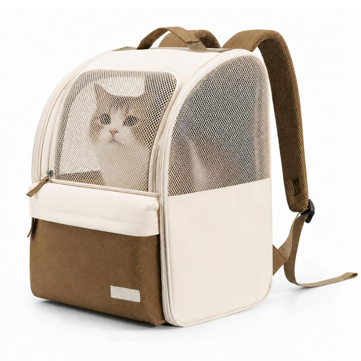 Katzenrucksack Hunderucksack für Kleine Haustiere 2-8kg, 600D Verschleissfestes Oxford-Gewebe, Atmun