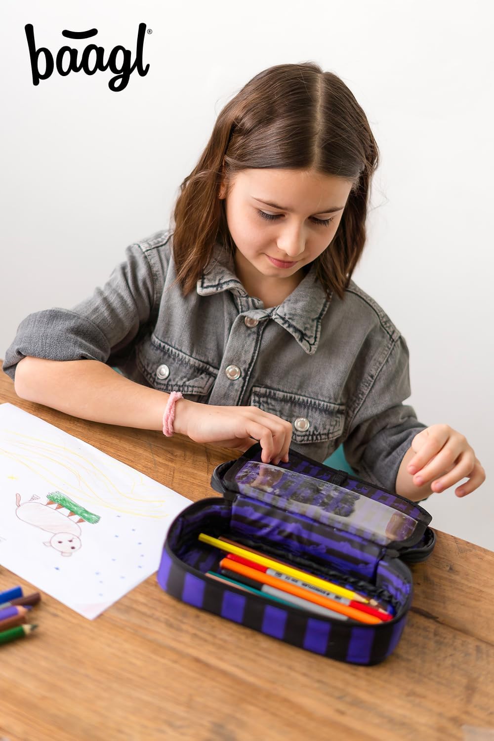 Baagl Federmäppchen für Mädchen - Schulmäppchen für Schreibwaren - Schulsachen Federtasche, Jungen F