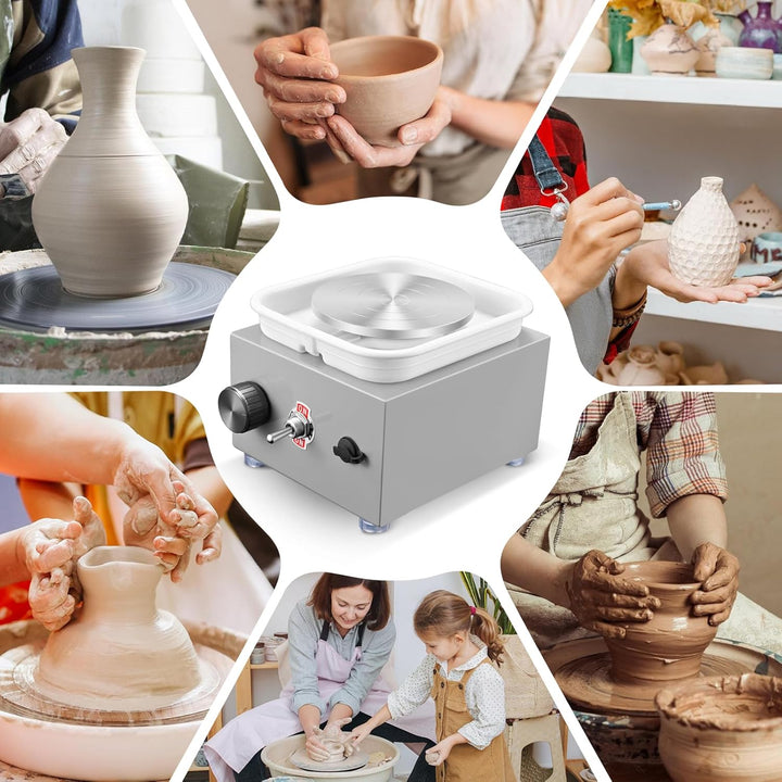 Töpferscheibe, Töpferscheibe Elektrisch mit 2000 U/min Einstellbare Geschwindigkeit, Pottery Wheel m