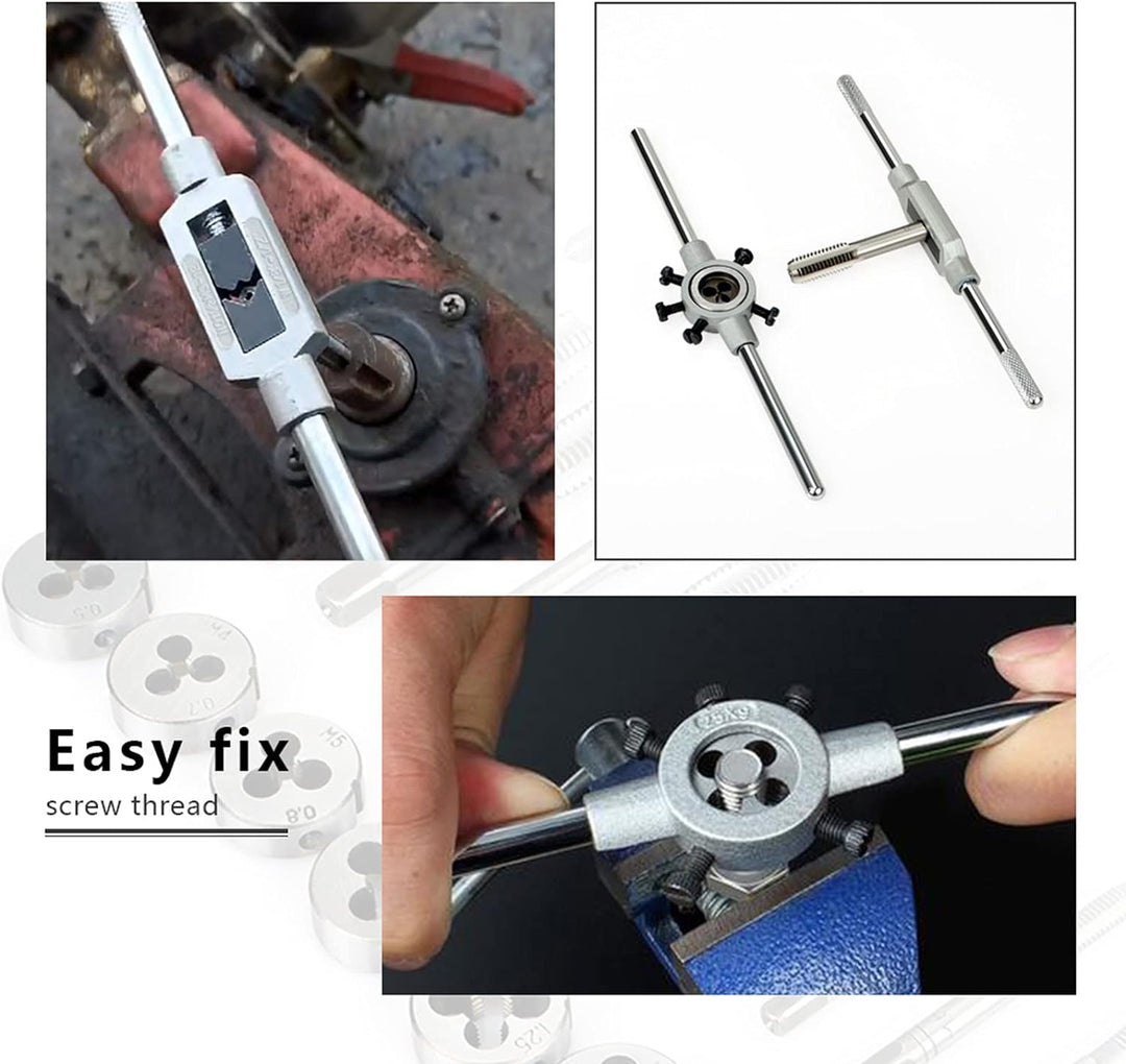 32 teilig Gewindeschneid-Set, legierter Stahl, metrisches Schraubengewinde, Schneidwerkzeuge, Kegelb