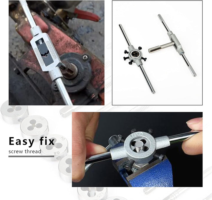 32 teilig Gewindeschneid-Set, legierter Stahl, metrisches Schraubengewinde, Schneidwerkzeuge, Kegelb