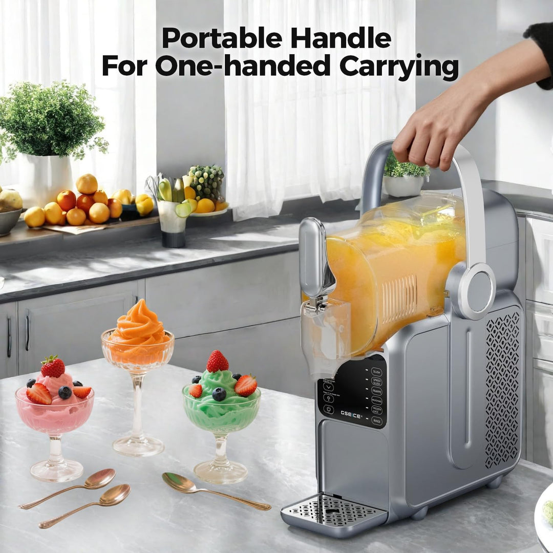 Slush Maschine, 3L, kein Eis nötig, Slush-Maker für Zuhause mit tragbarem Griff, Echtzeit-Temperatur