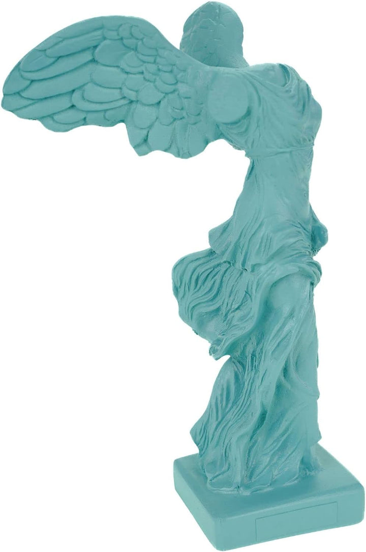 Kremers Schatzkiste Alabaster Nike Siegesgöttin von Samothrake Figur Skulptur 20 cm Türkis Siegesden
