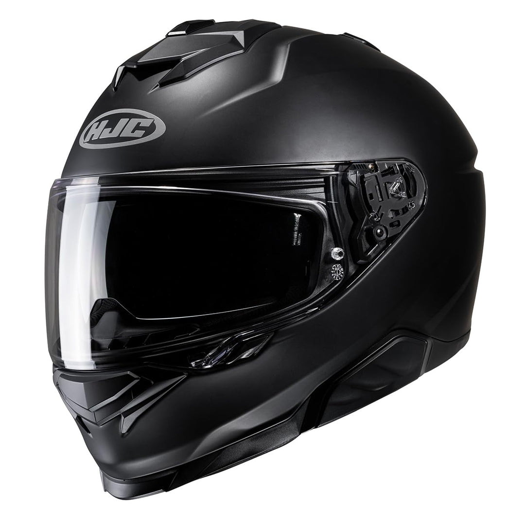 HJC i71 Solid Motorradhelm mit Sonnenblende und Pinlock, Integralhelm, Polycarbonat XXL semi flat bl