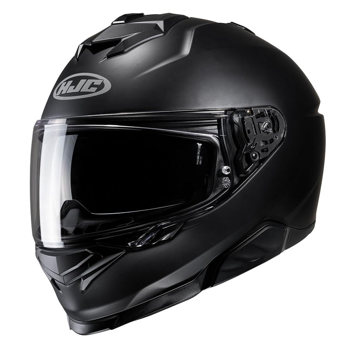 HJC i71 Solid Motorradhelm mit Sonnenblende und Pinlock, Integralhelm, Polycarbonat XXL semi flat bl