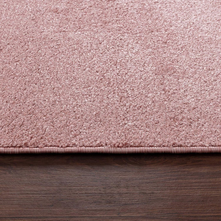 Carpetsale24 Dichter Kurzflor Teppich Wohnzimmer Rosa 200 x 290 cm Modern Einfarbig Design - Flausch