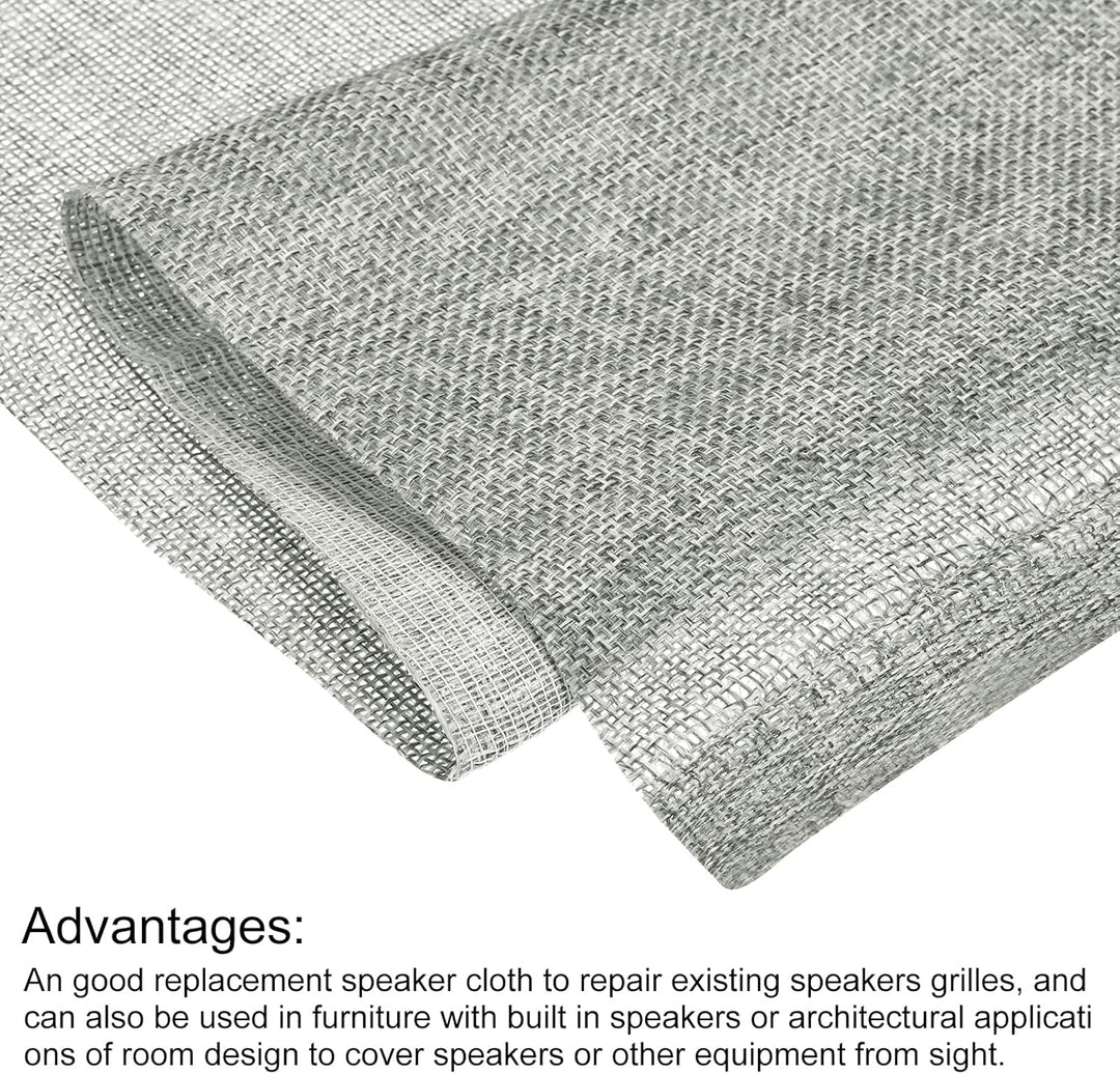 QUARKZMAN Graues Lautsprecher Akustikstoff Mesh Grill Mesh Gittertuch (Kein Rohrgeflecht) Stereo Box