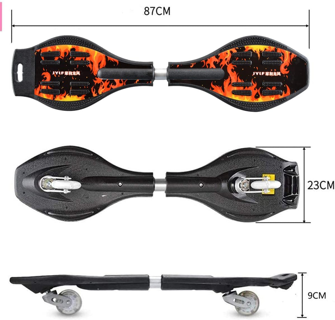 Waveboard Kinder Street Surfen Caster Torsion Skateboard Double Decks Casterboards für Wave/Surf Wav