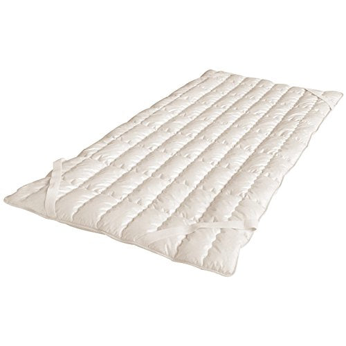 Öko Planet Unterbett Wildseide 80x200 cm, atmungsaktive Matratzenauflage mit 4 Eckgummis, ganzjährig