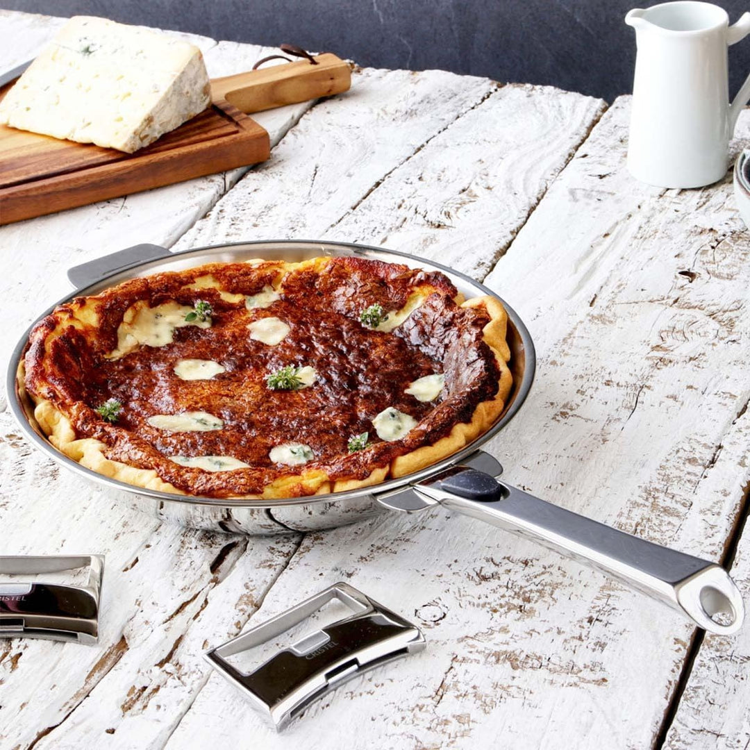 Cristel - POELE 32 CM CASTELINE AMOVIBLE - Cristel - P32QMP 32 cm Schwarz, 32 cm Schwarz