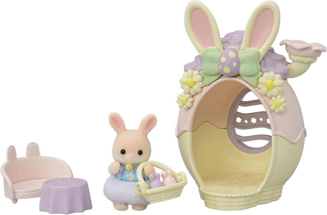 Sylvanian Families 5802 Babyhasen Osterspass Spielset, Set mit Tierfigur, Ostergeschenk, Spielzeug f
