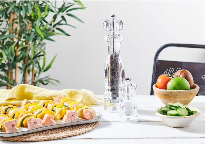 Peugeot Nancy Manuelle Pfeffermühle, Klassische Mahlgradeinstellung, Höhe: 30 cm, Acryl, Transparent