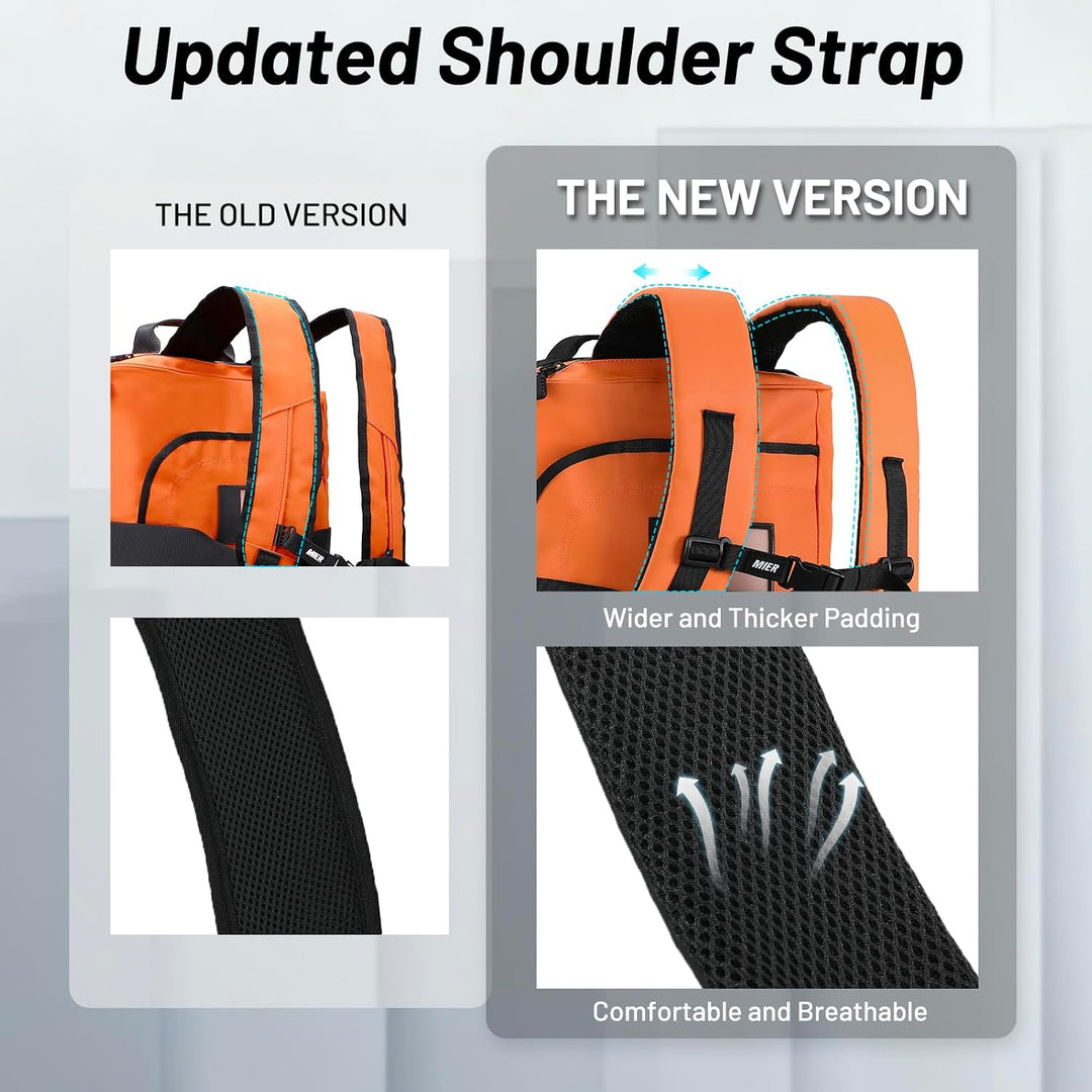 MIER Sporttasche Herren Wasserresistente Reisetasche gross Heavy Duty Convertible Sportrucksack mit