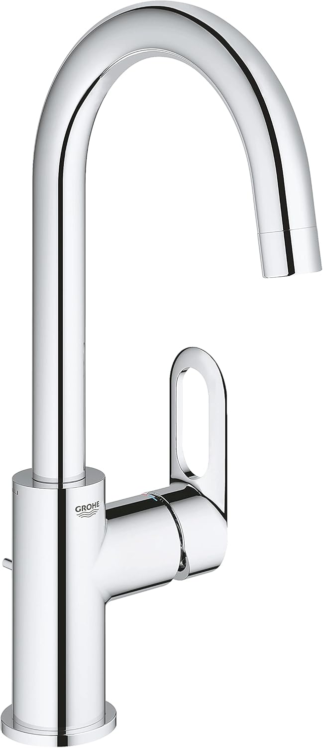 GROHE BauLoop - Einhand-Waschtischarmatur (L-Size, mit Keramikkartusche, Einlochmontage), chrom, 237