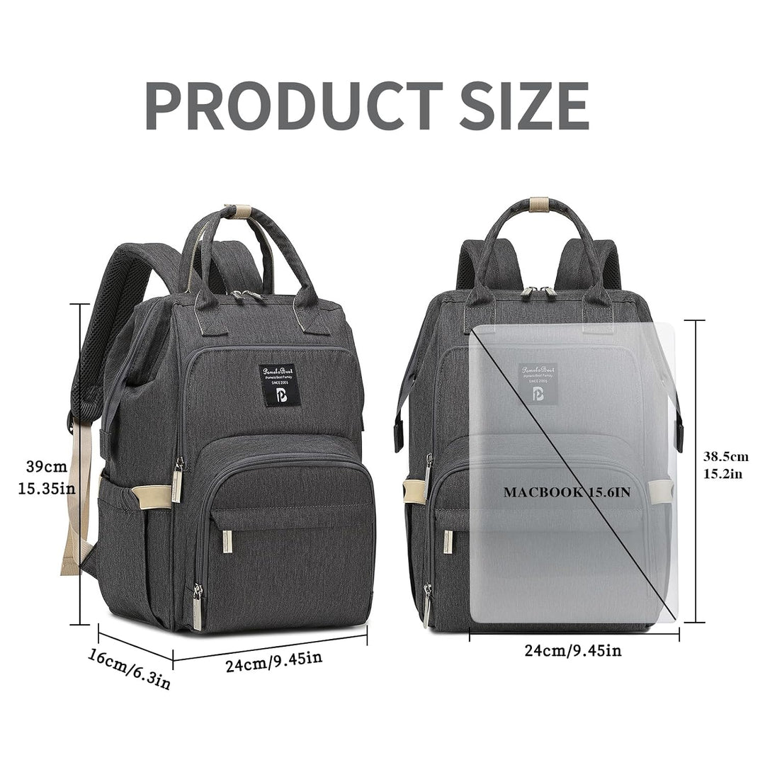Pomelo Best Baby Wickelrucksack stylische Wickeltasche Rucksack mit Haken wasserdicht multifunktiona