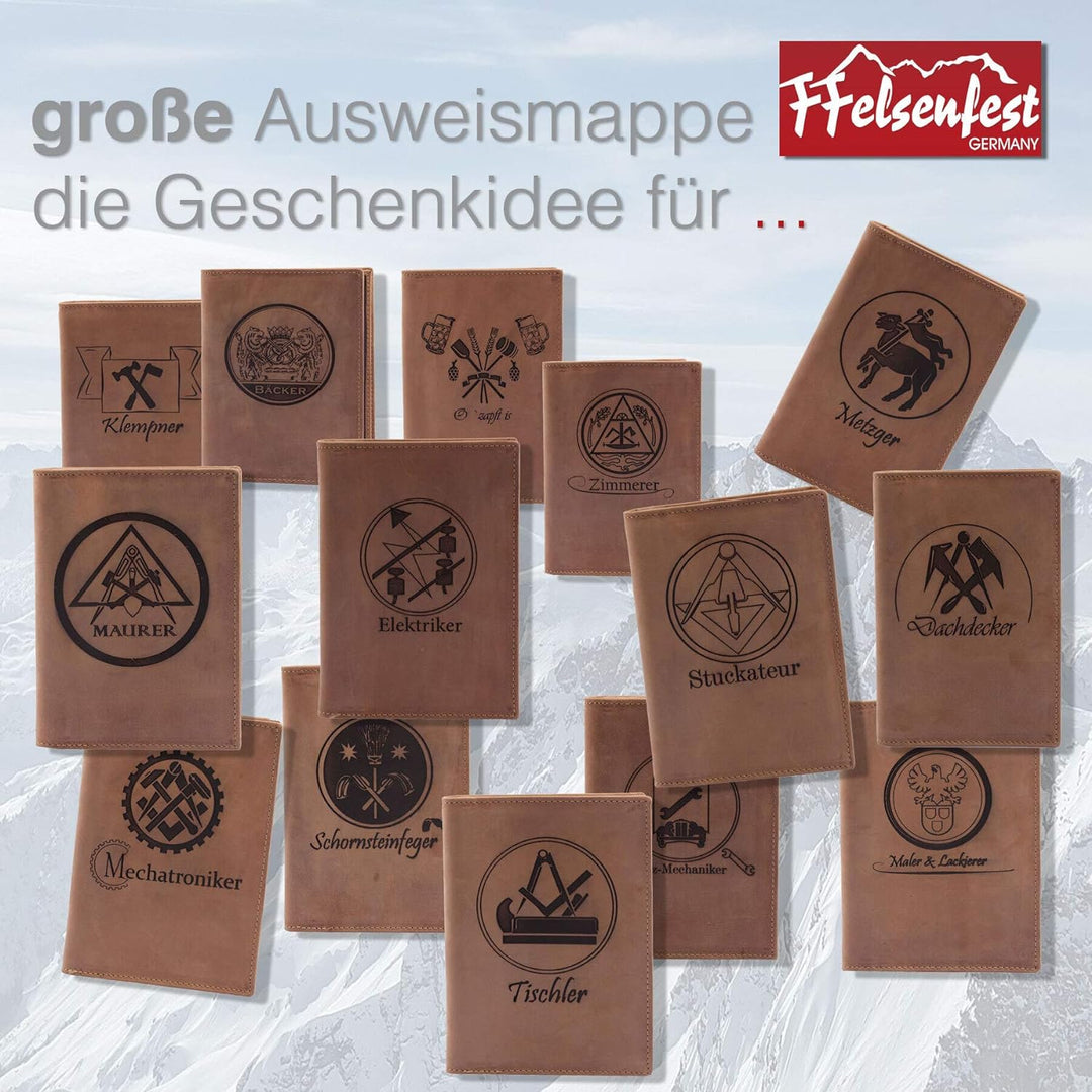 FFelsenfest Ausweistasche mit Zunft-Motiv Tischler