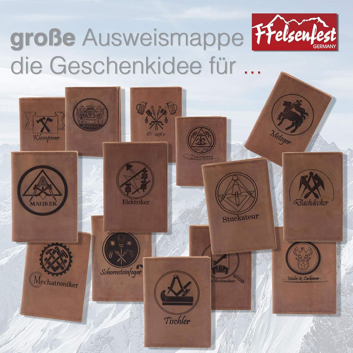 FFelsenfest Ausweistasche mit Zunft-Motiv Tischler