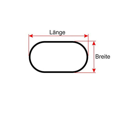 Henkellocheisen 20 x 9 mm Langlocheisen oval Locheisen geschmiedet