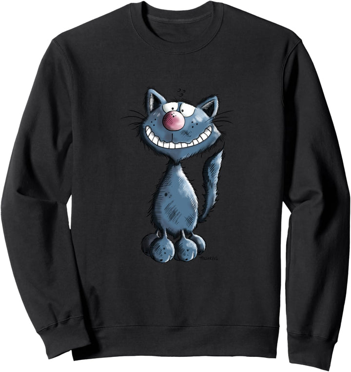 Lachende Katze I Katzenmotiv Katzendruck Katzen Fun Sweatshirt
