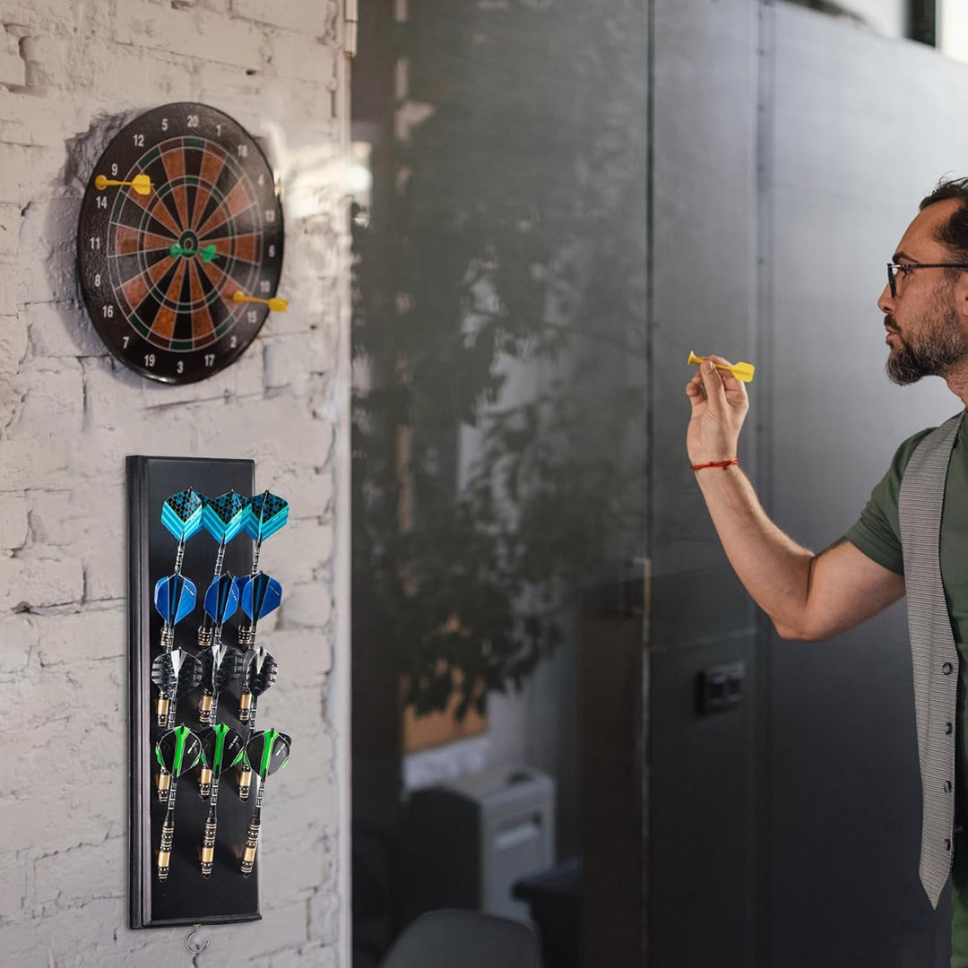 Dart Halter aus Holz für 12 Darts, Hochwertig Darthalter aus Holz, Praktische Dart Aufbewahrung, Wan