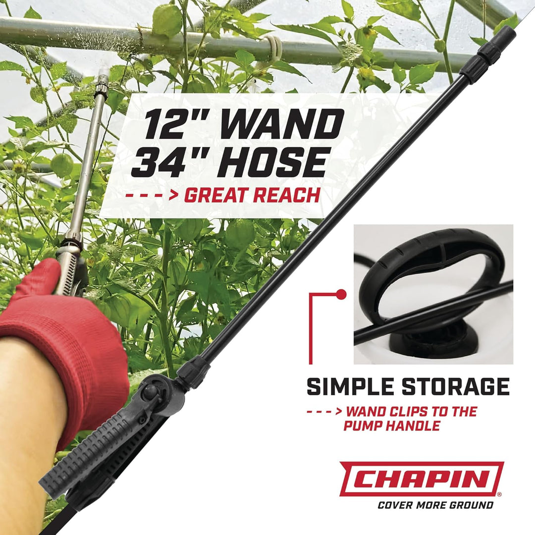 Chapin 20003 Made in USA 3 Gallonen Rasen- und Gartenpumpen-Drucksprüher, zum Sprühen von Pflanzen,