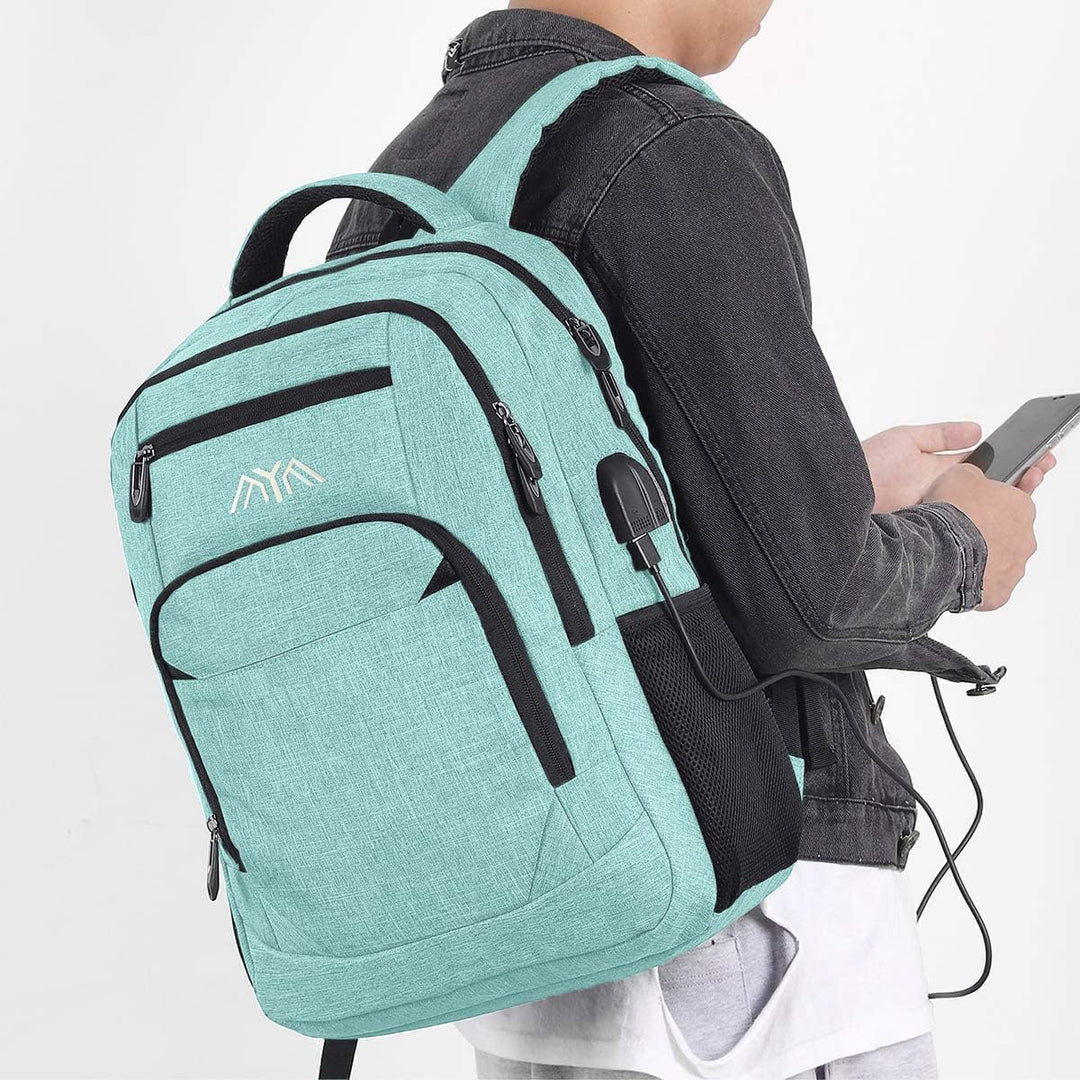 Rucksack Damen Schulrucksack Mädchen Teenager, Schule Daypacks für 15.6 Zoll Laptop Rucksack mit USB