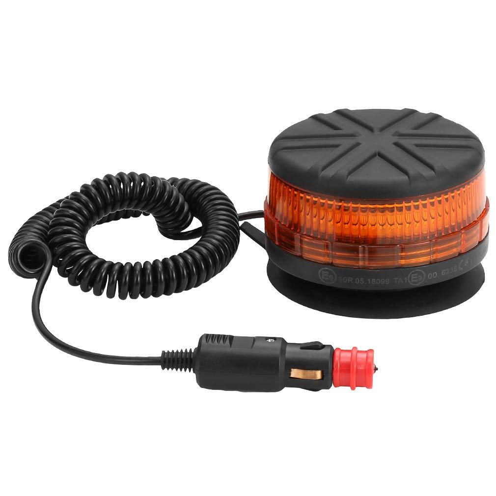 D-TECH 12/24V LED Warnlicht Stroboskoplicht Blinklichter Frontblitzer Rundumleuchte Amber Notlicht-L