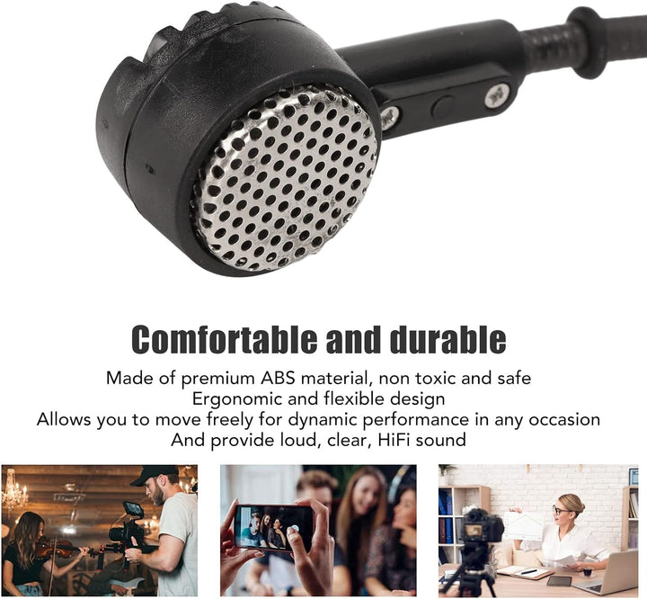 ciciglow Ohrbügelmikrofon, Dynamisches Kabelgebundenes Headset-Mikrofon mit 6,35-mm-Steckeranschluss