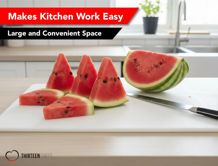 Thirteen Chefs Gewerbe Kunststoff-schneidebrett, NSF, hdpp high Density Poly weiss 18 x 12 x 0,5 inc