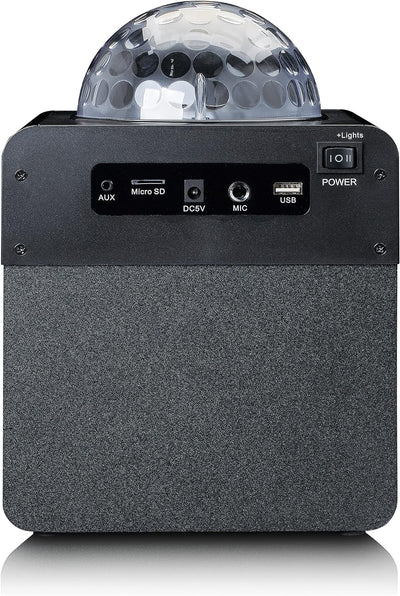 Lenco BTC-055 Karaoke Anlage - Bluetooth Lautsprecher - Lichteffekte - integrierter Akku - USB Einga